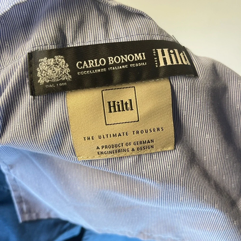 HILTL The Ultimate Trouser Casual Pants Cotton Men's Blue Size US 36x30 - Picture 5 of 7
